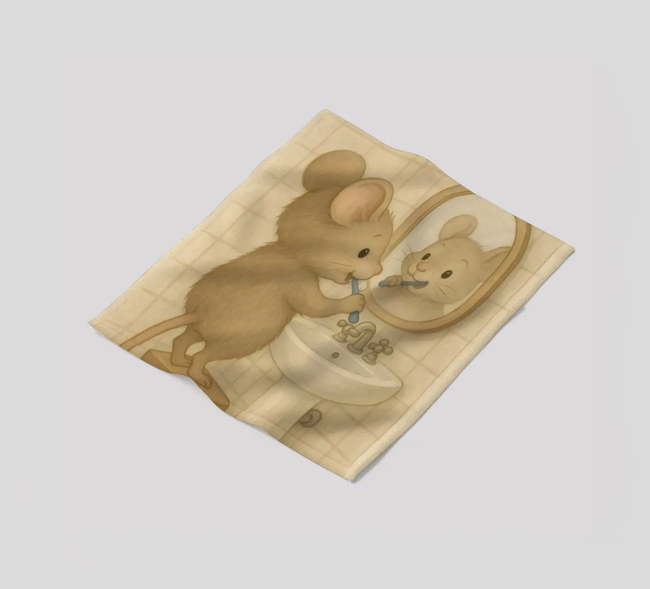 La routine mattutina di un topo coperta in pile da kisho art