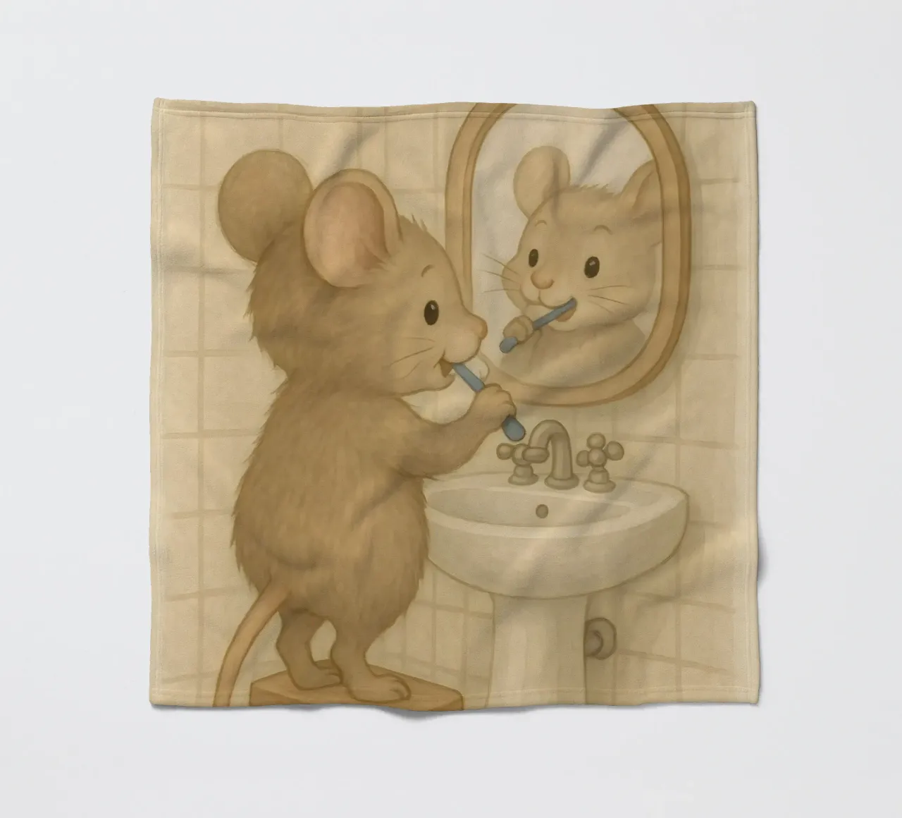 La routine mattutina di un topo coperta in pile da kisho art