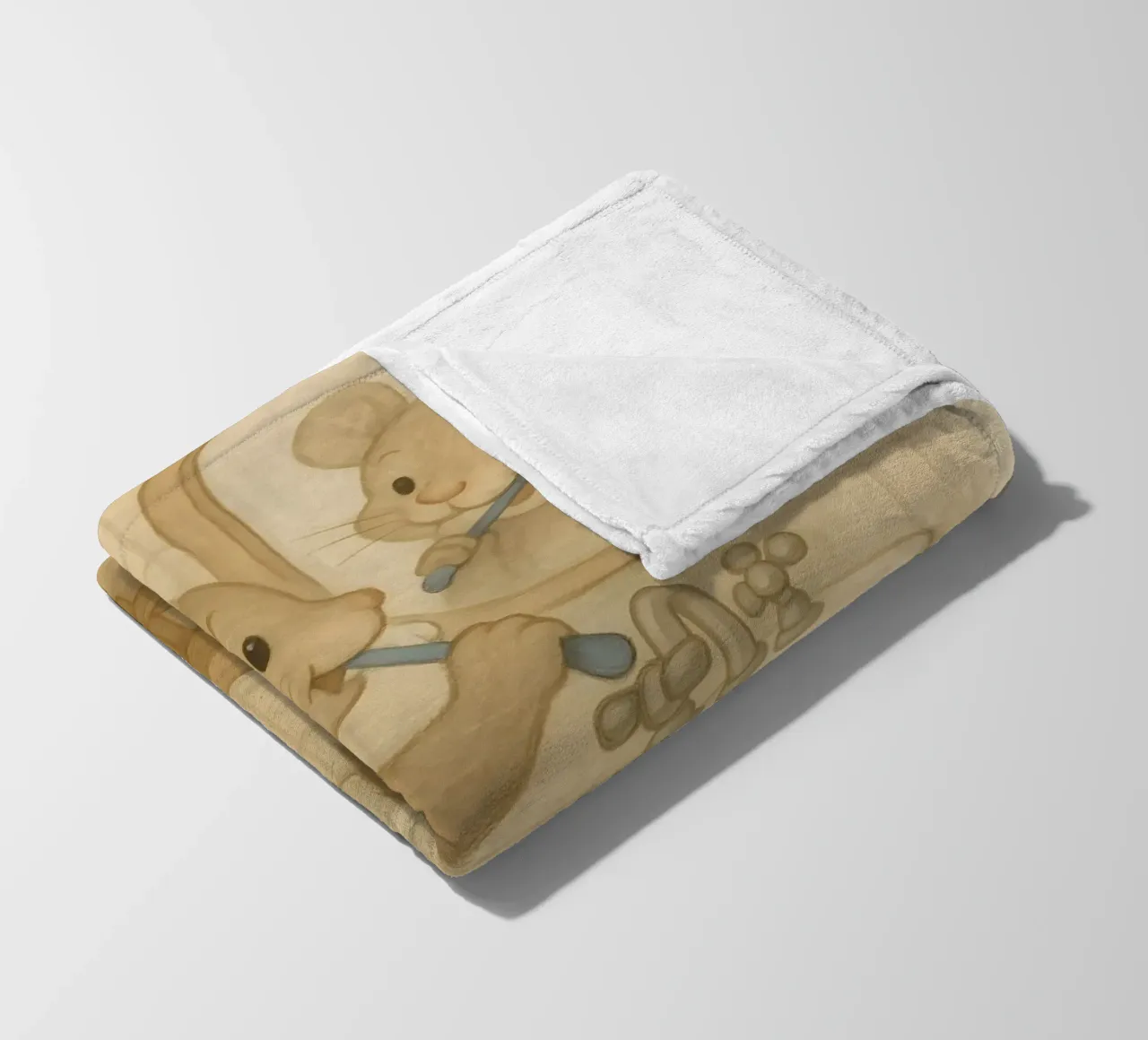 La routine mattutina di un topo coperta in pile da kisho art