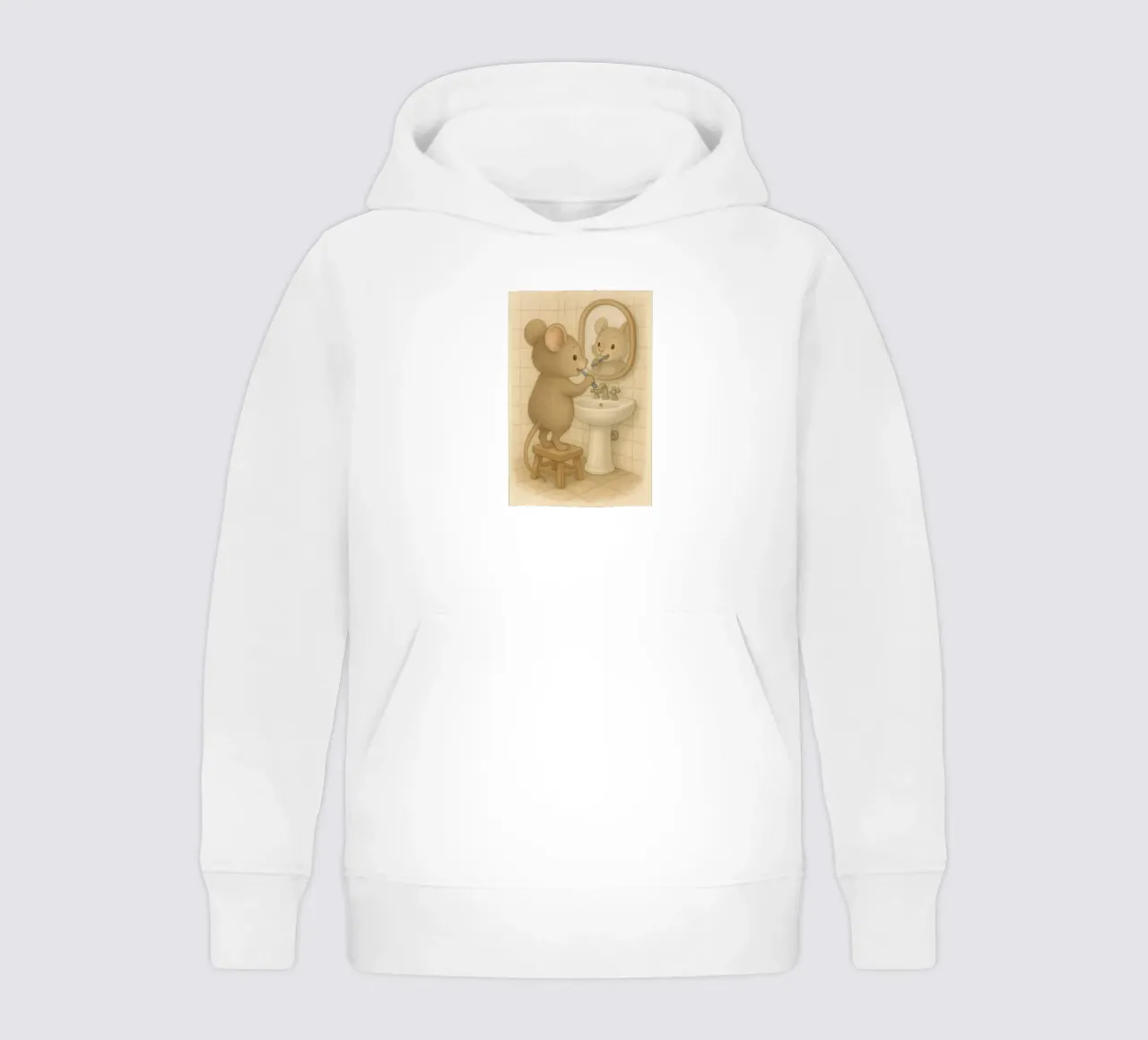 La routine mattutina di un topo felpa bambino con cappuccio da kisho art