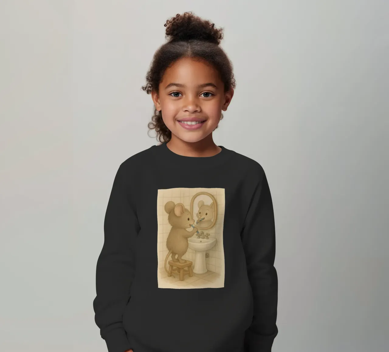 La routine mattutina di un topo felpa bambino da kisho art