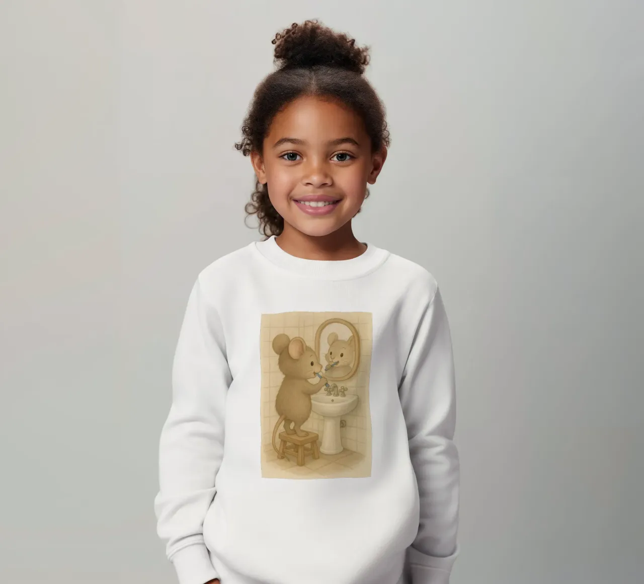 La routine mattutina di un topo felpa bambino da kisho art