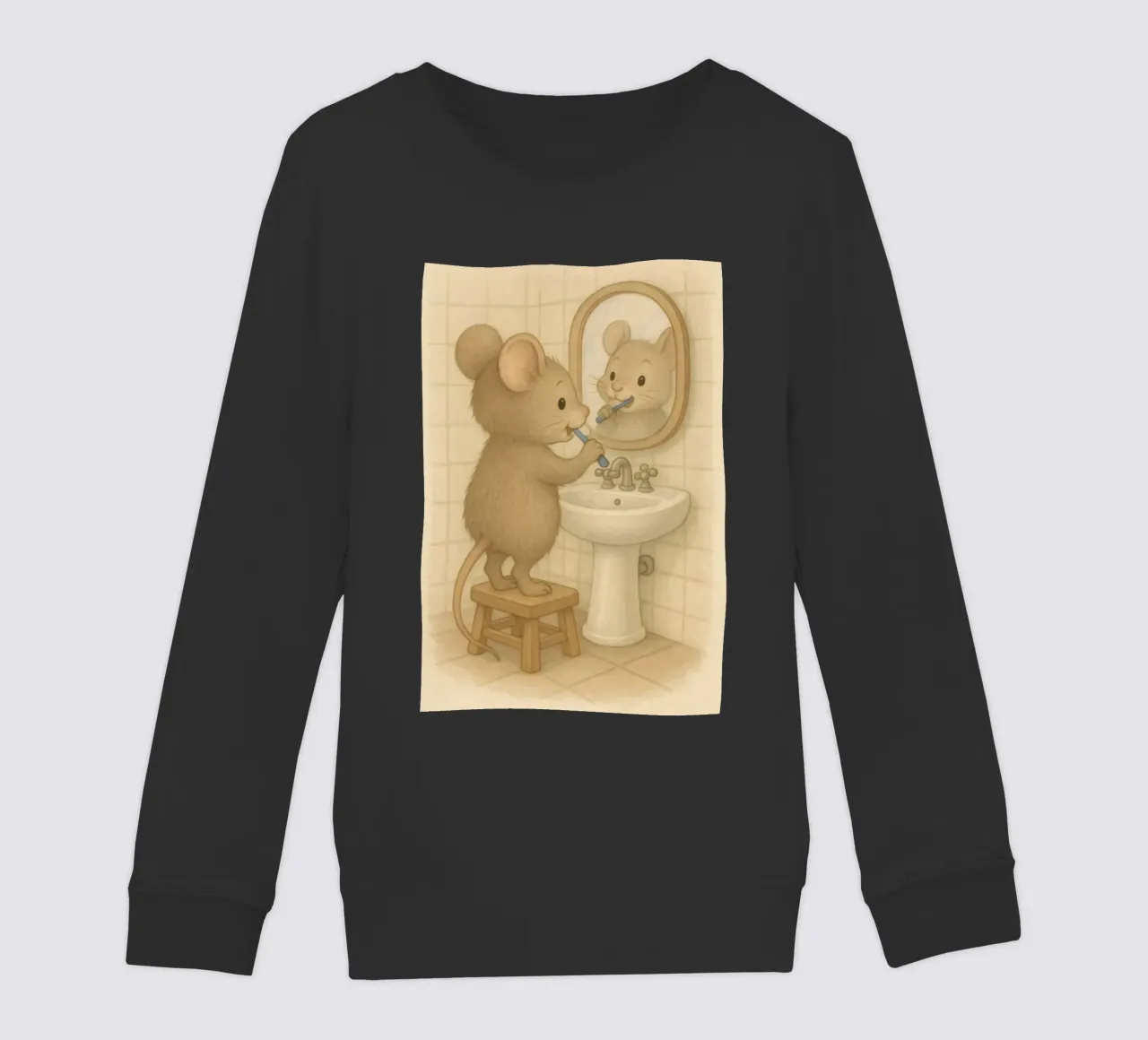 La routine mattutina di un topo felpa bambino da kisho art