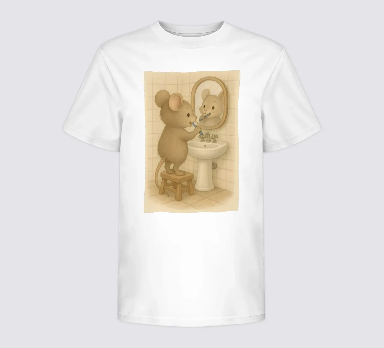 La routine mattutina di un topo t-shirt bambini da kisho art