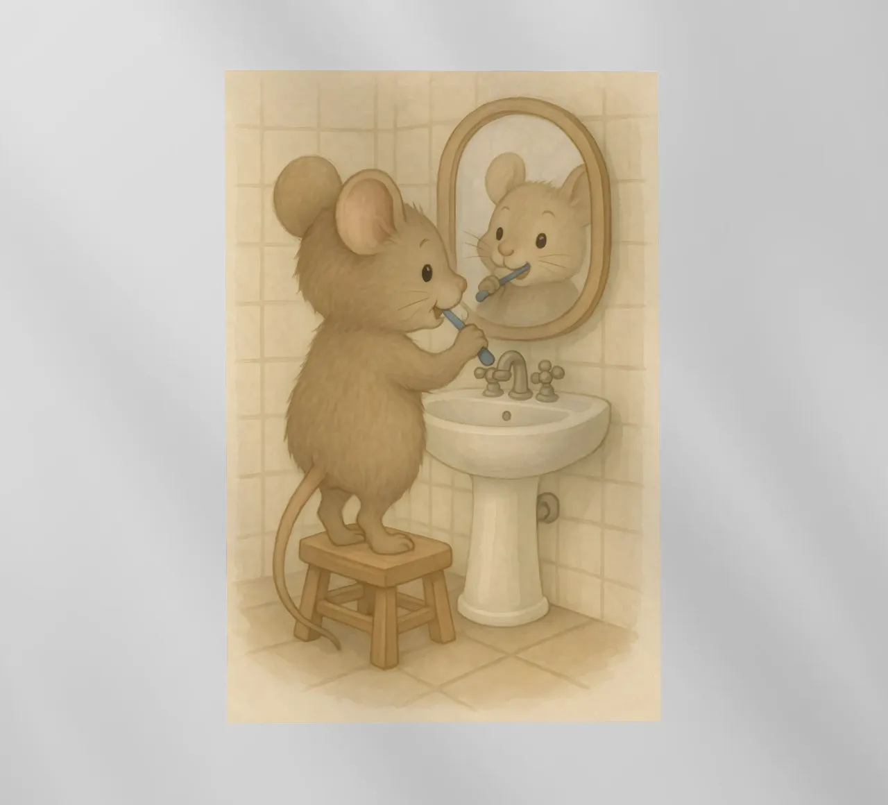 La routine mattutina di un topo pellicola backlit da kisho art