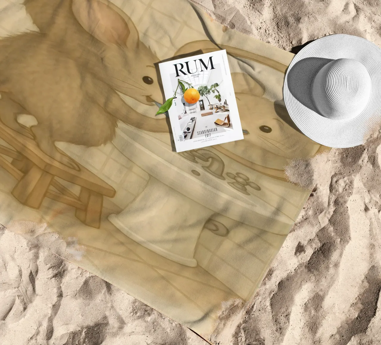 La routine mattutina di un topo telo mare da kisho art