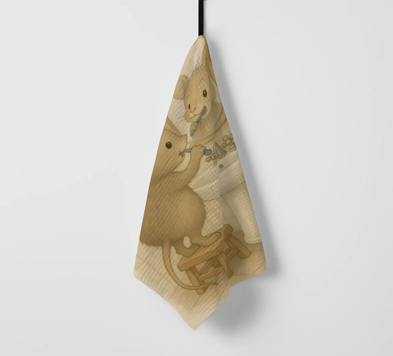 Morgenroutine einer Maus Geschirrtuch von kisho art