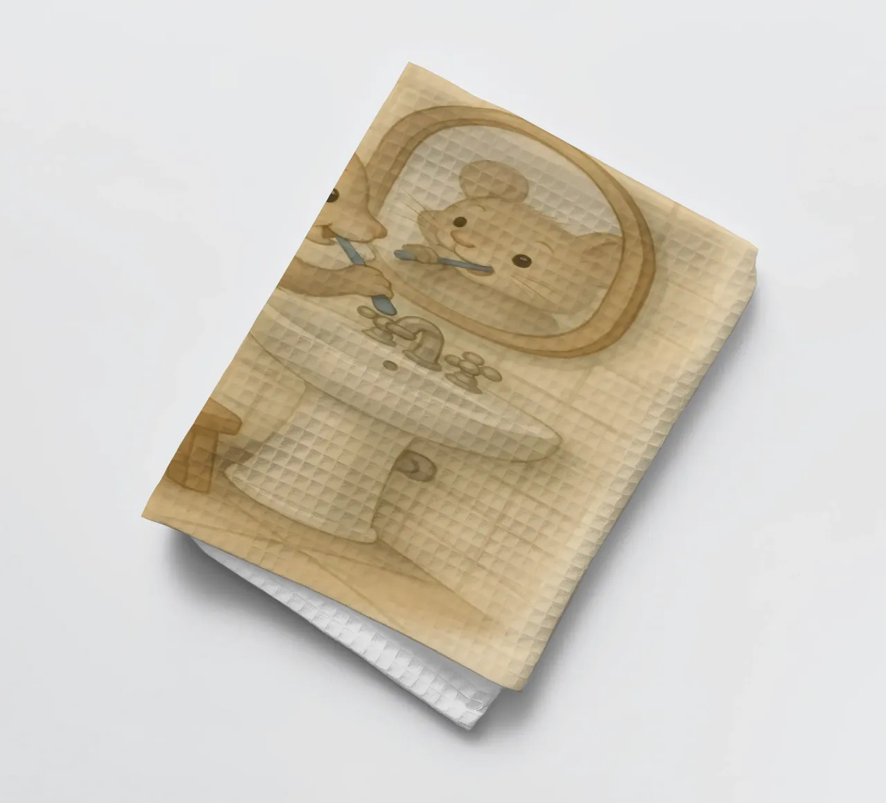 Morgenroutine einer Maus Geschirrtuch von kisho art