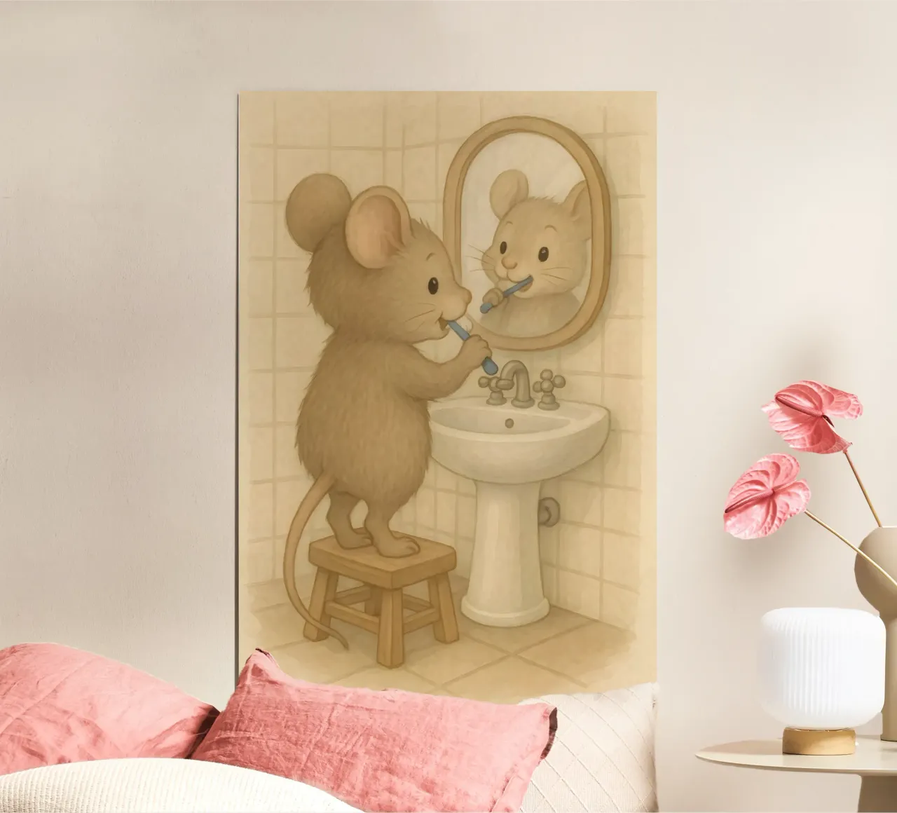 La routine mattutina di un topo carta hahnemühle da kisho art