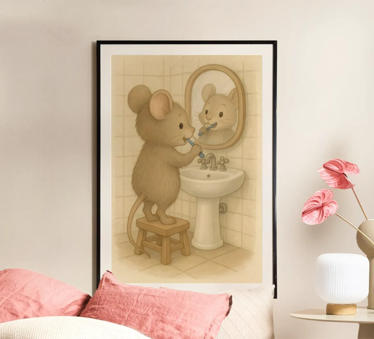 La routine mattutina di un topo carta hahnemühle da kisho art