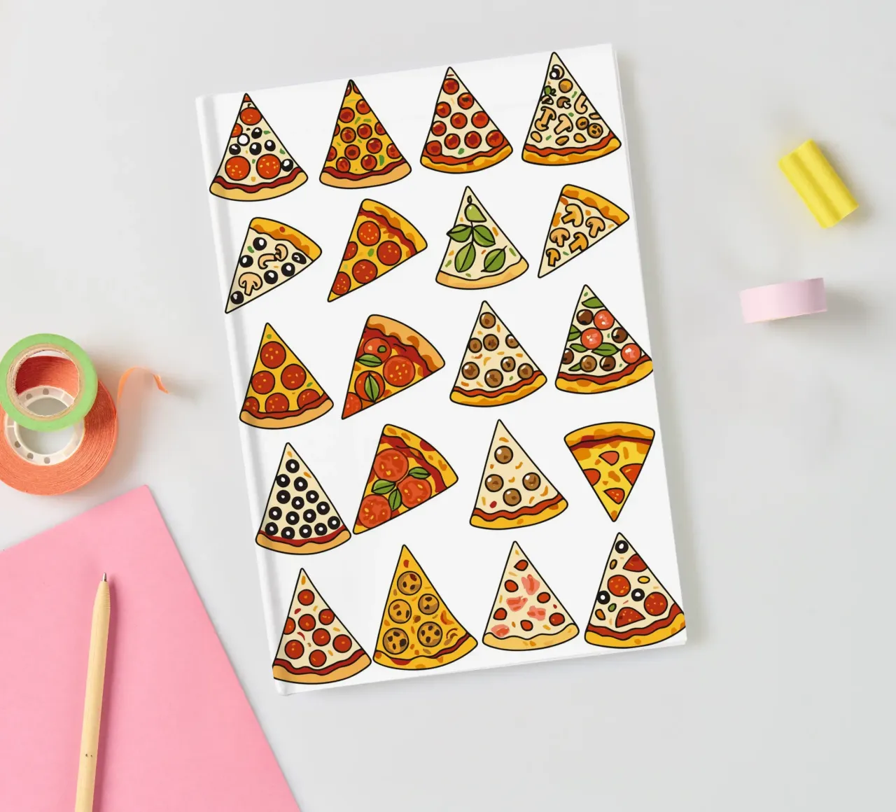 A Slice of Heaven: Pizza Pattern Collection notebook by vintageshop