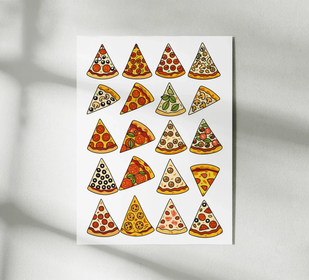 A Slice of Heaven: Pizza Pattern Collection plexiglass da vintageshop