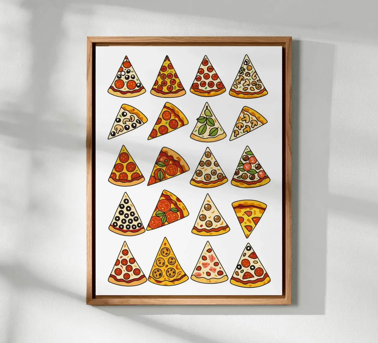 A Slice of Heaven: Pizza Pattern Collection alluminio dibond da vintageshop