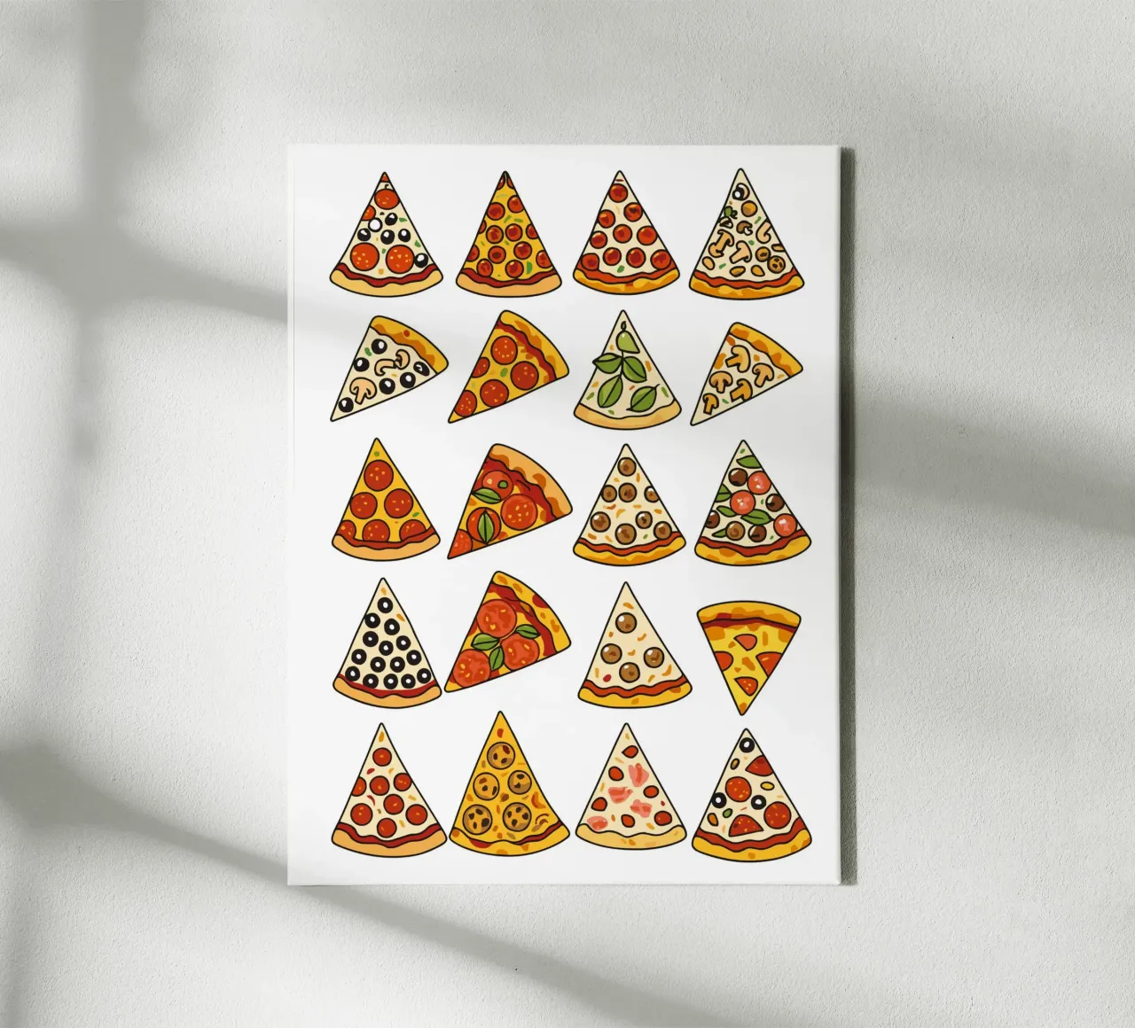 A Slice of Heaven: Pizza Pattern Collection tela da vintageshop