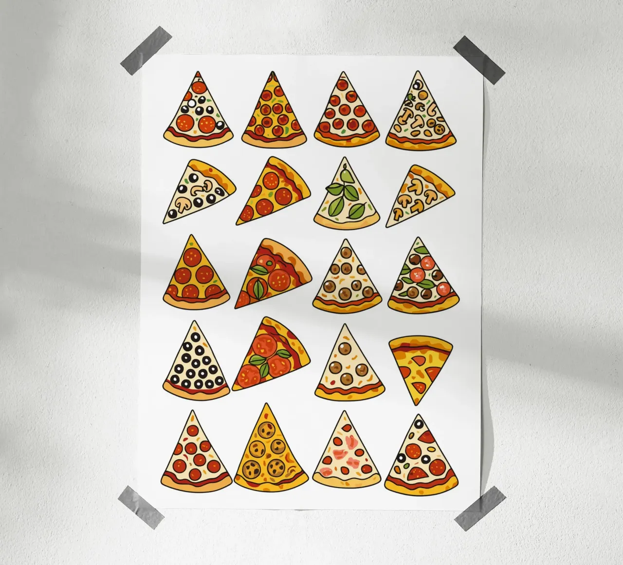 A Slice of Heaven: Pizza Pattern Collection carta hahnemühle da vintageshop