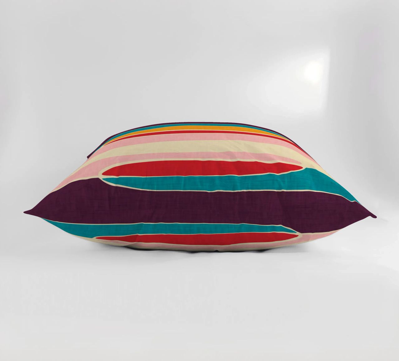 Wondering Waves - Mid Century Modern decorative cushion by susanacosta