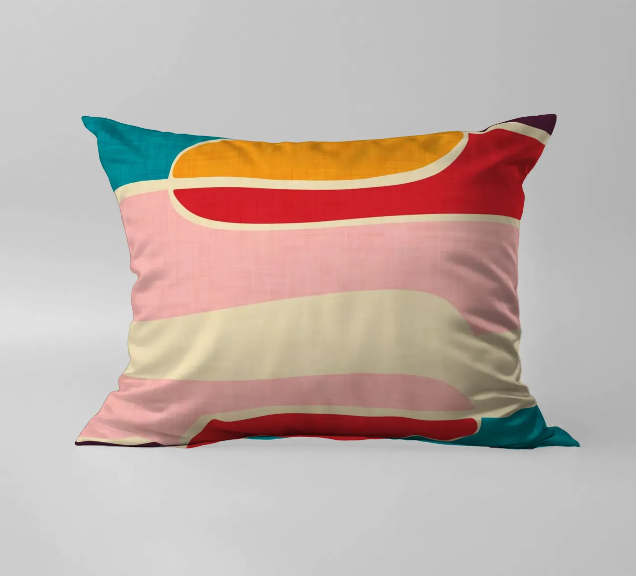 Wondering Waves - Mid Century Modern cuscino da susanacosta