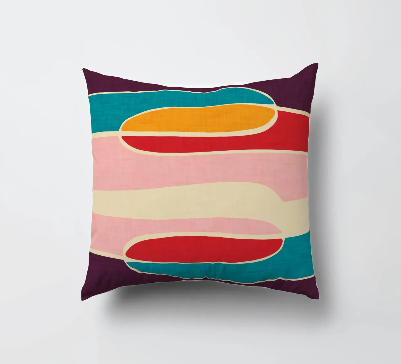 Wondering Waves - Mid Century Modern cuscino da susanacosta