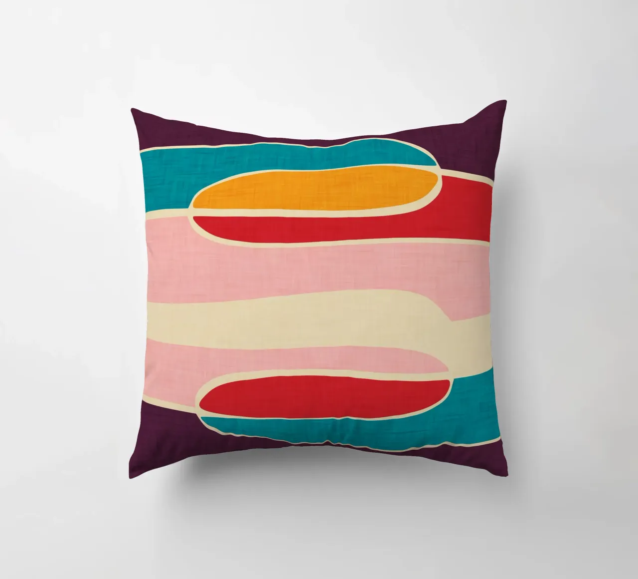 Wondering Waves - Mid Century Modern cuscino da susanacosta