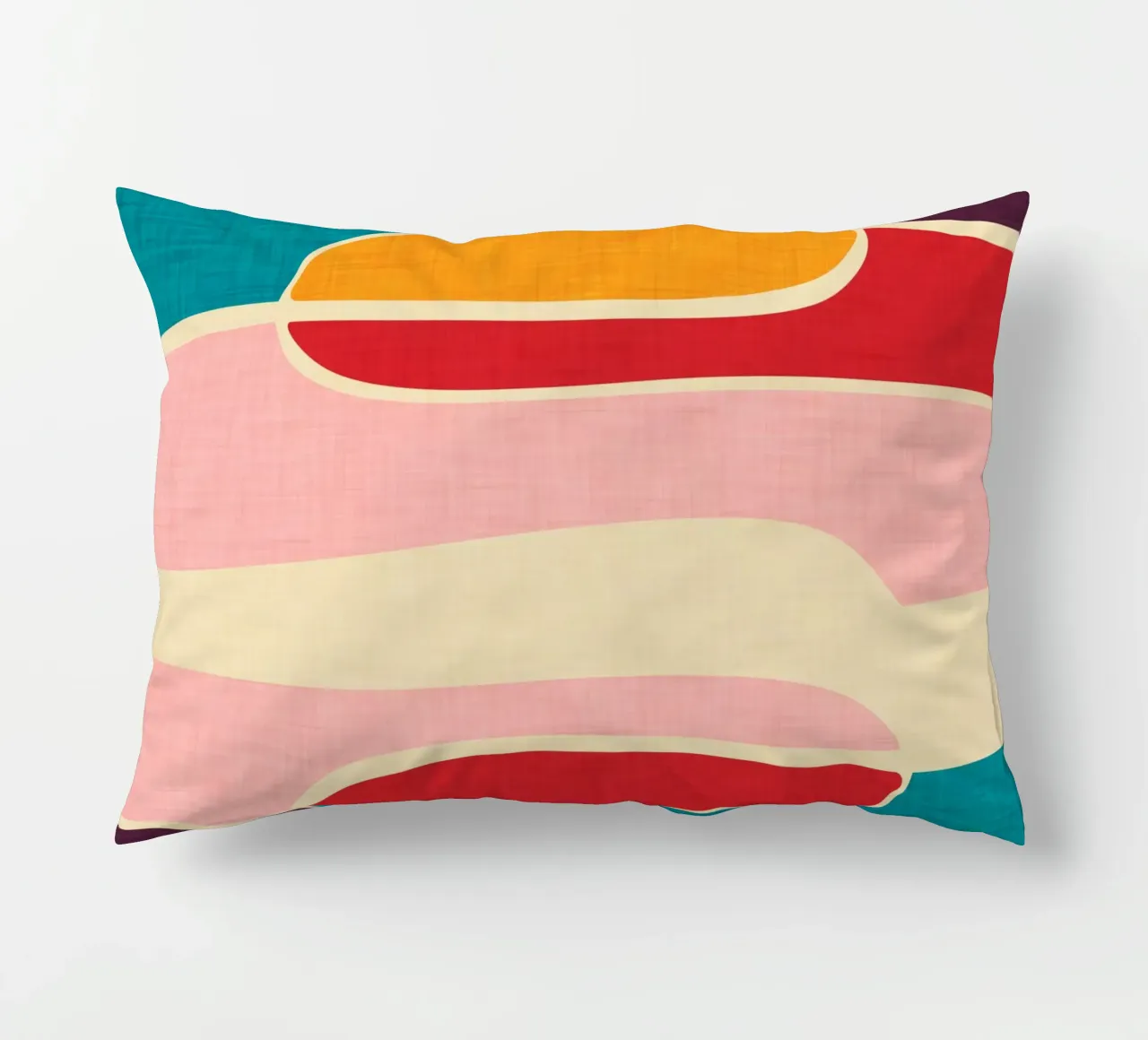 Wondering Waves - Mid Century Modern cuscino da susanacosta