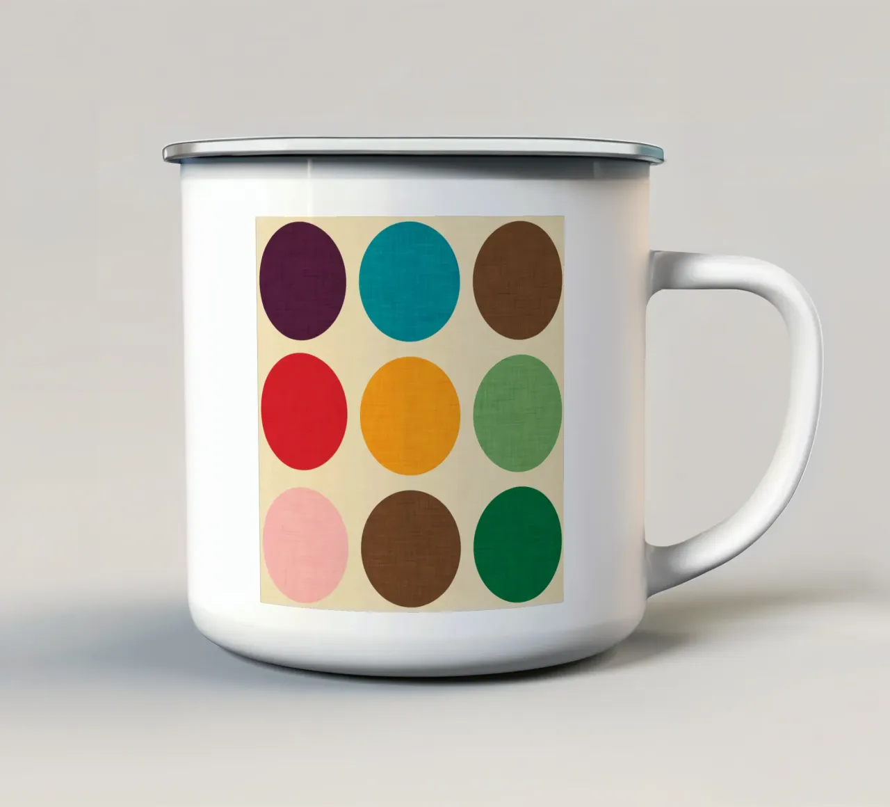 Giant Dots - Mid Century Modern tazza in smalto da susanacosta