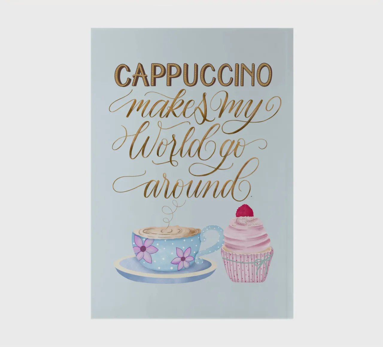 Kaffee Zitat. Cappuccino. Happy. notebook by CalliLetters