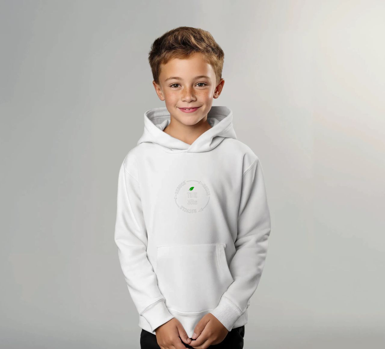 Reduce reuse recycle felpa bambino con cappuccio da greencitiesmovement