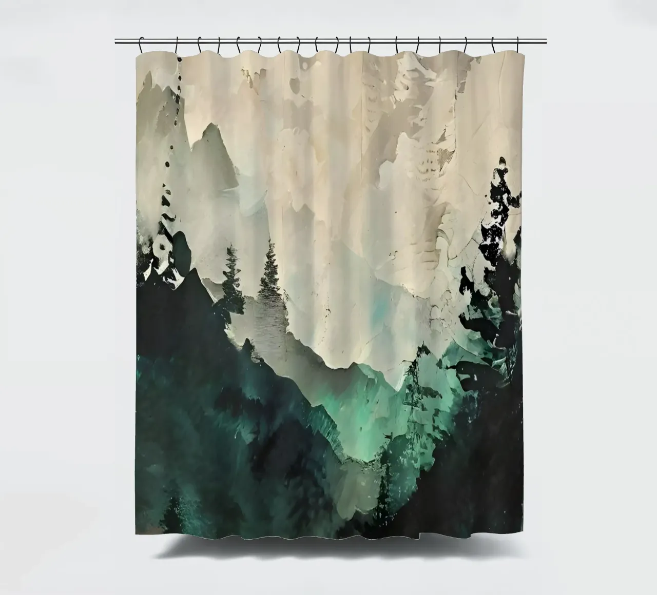 Crimson Moonrise shower curtain by Artistic-shop