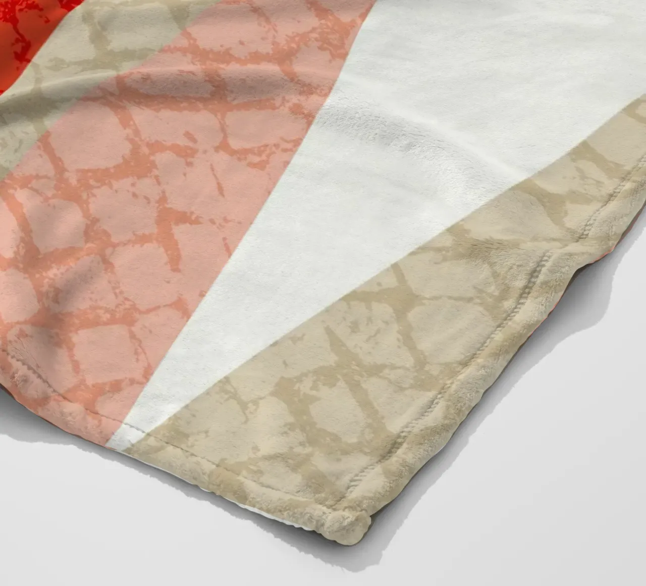 Faux-Textured Mid Mod Geo Red coperta in pile da susanacosta