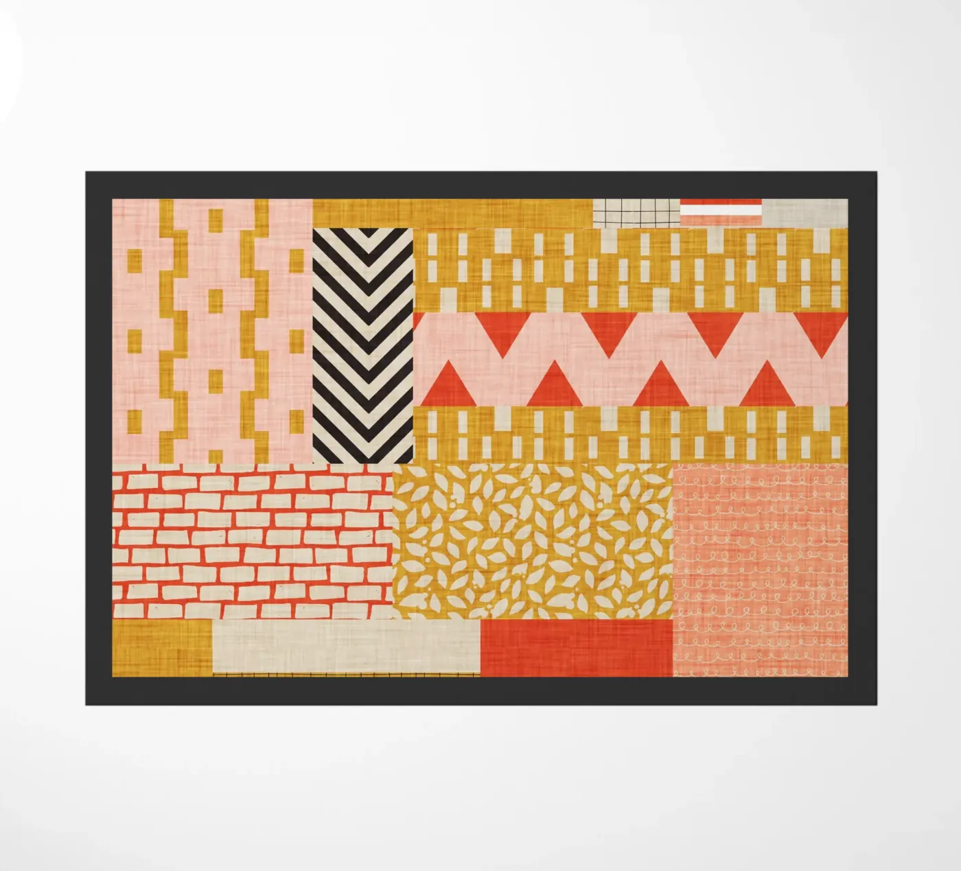 Faux-Textured Patchwork Fußmatte von susanacosta