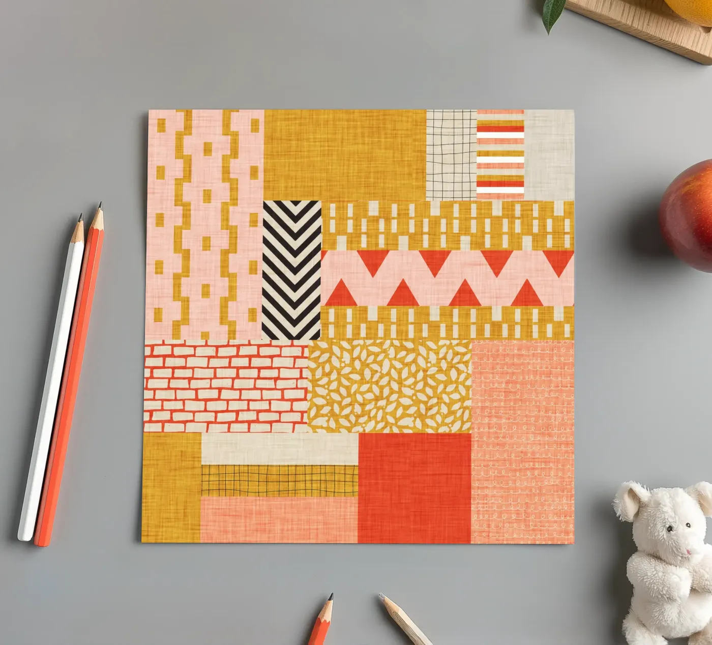Faux-Textured Patchwork foglio adesivo da susanacosta
