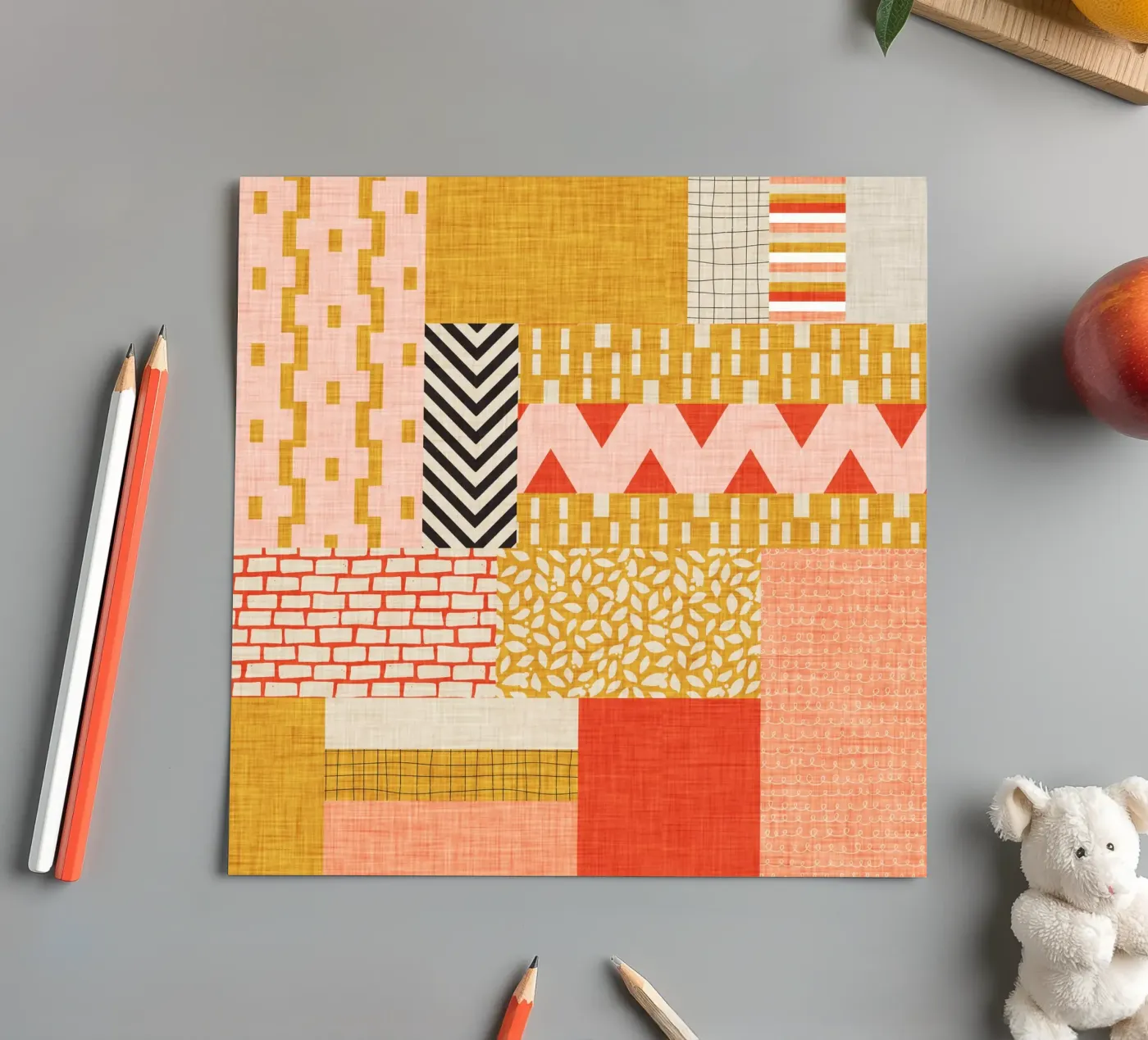 Faux-Textured Patchwork stickervel van susanacosta