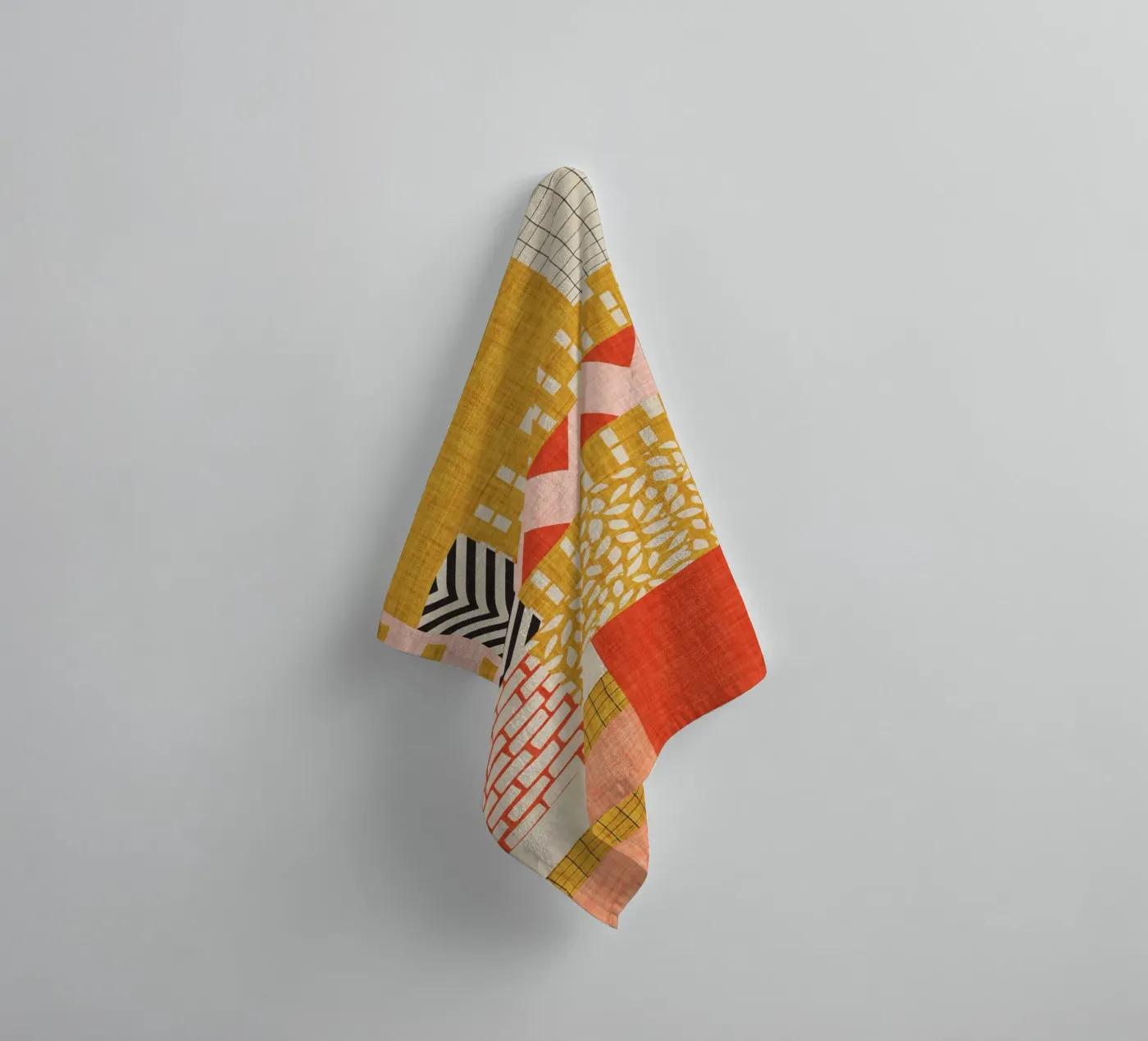 Faux-Textured Patchwork Handtuch von susanacosta