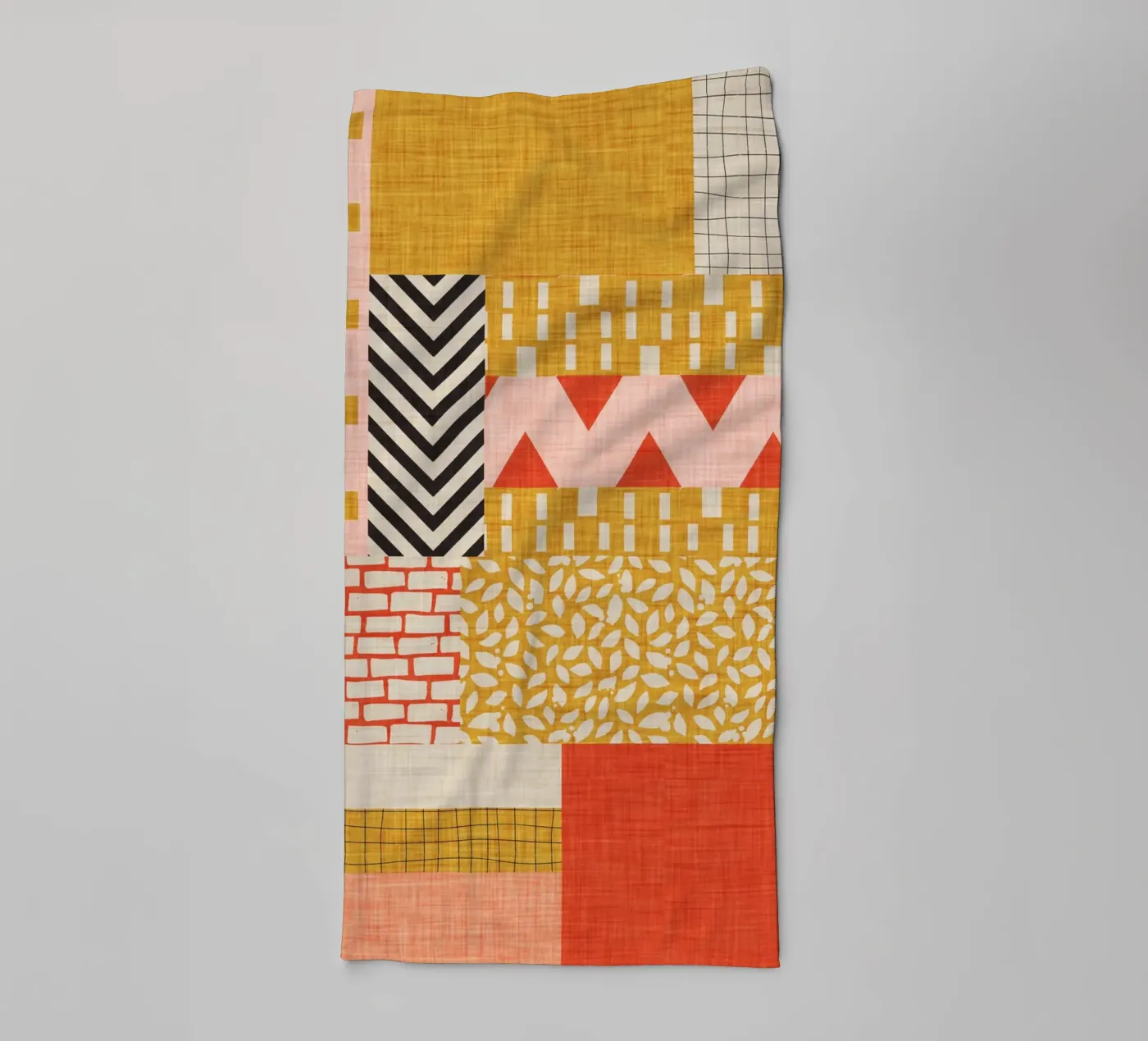 Faux-Textured Patchwork Handtuch von susanacosta