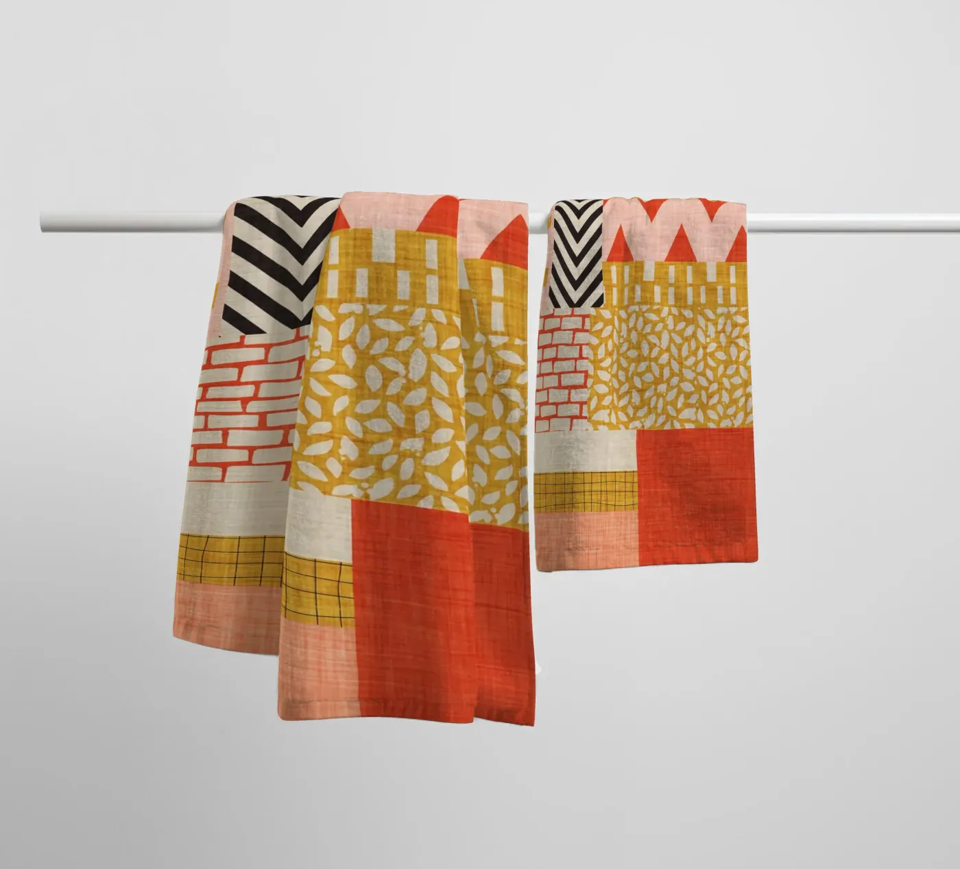 Faux-Textured Patchwork badhanddoek van susanacosta