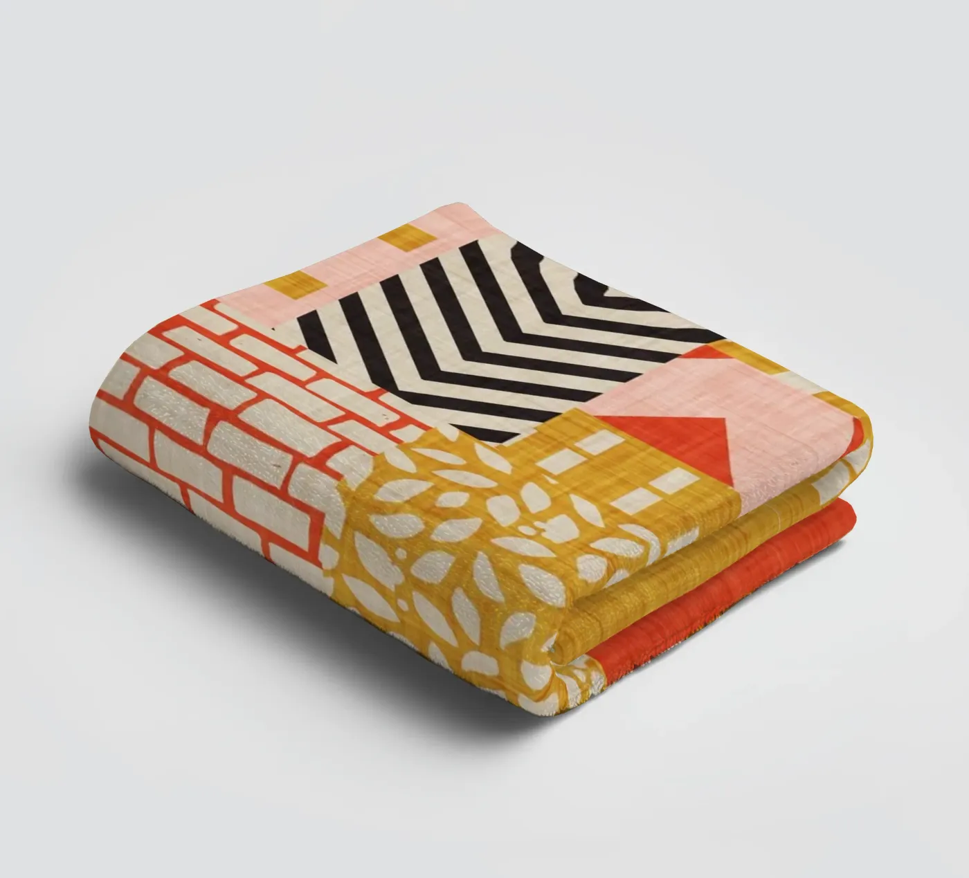 Faux-Textured Patchwork Handtuch von susanacosta