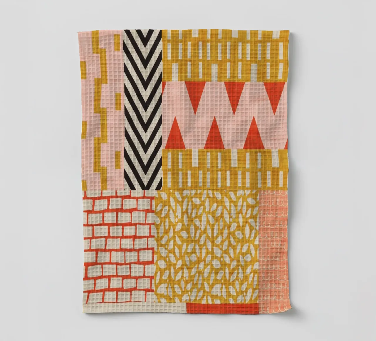 Faux-Textured Patchwork Geschirrtuch von susanacosta