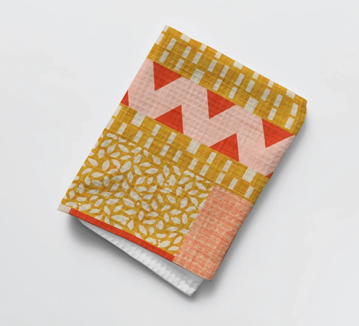 Faux-Textured Patchwork theedoek van susanacosta