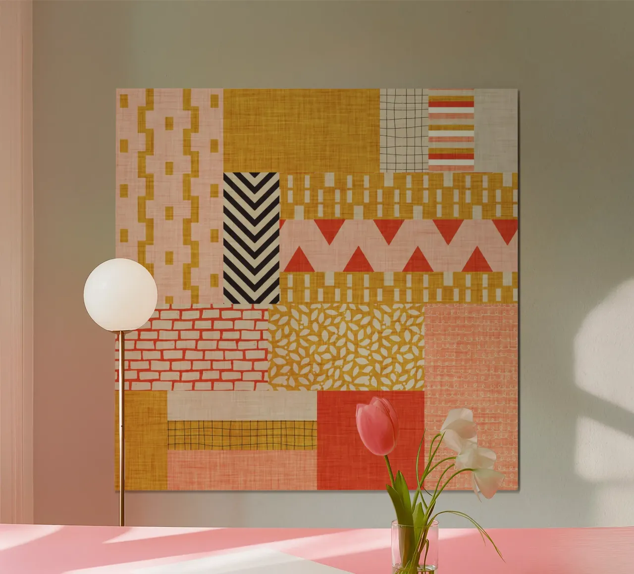 Faux-Textured Patchwork Poster von susanacosta