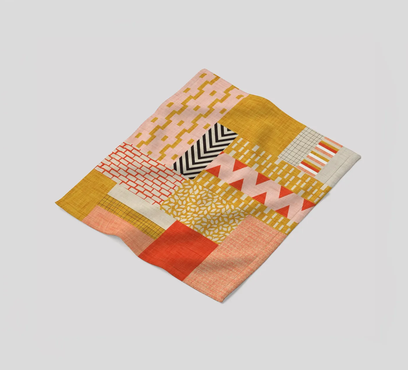 Faux-Textured Patchwork Fleecedecke von susanacosta