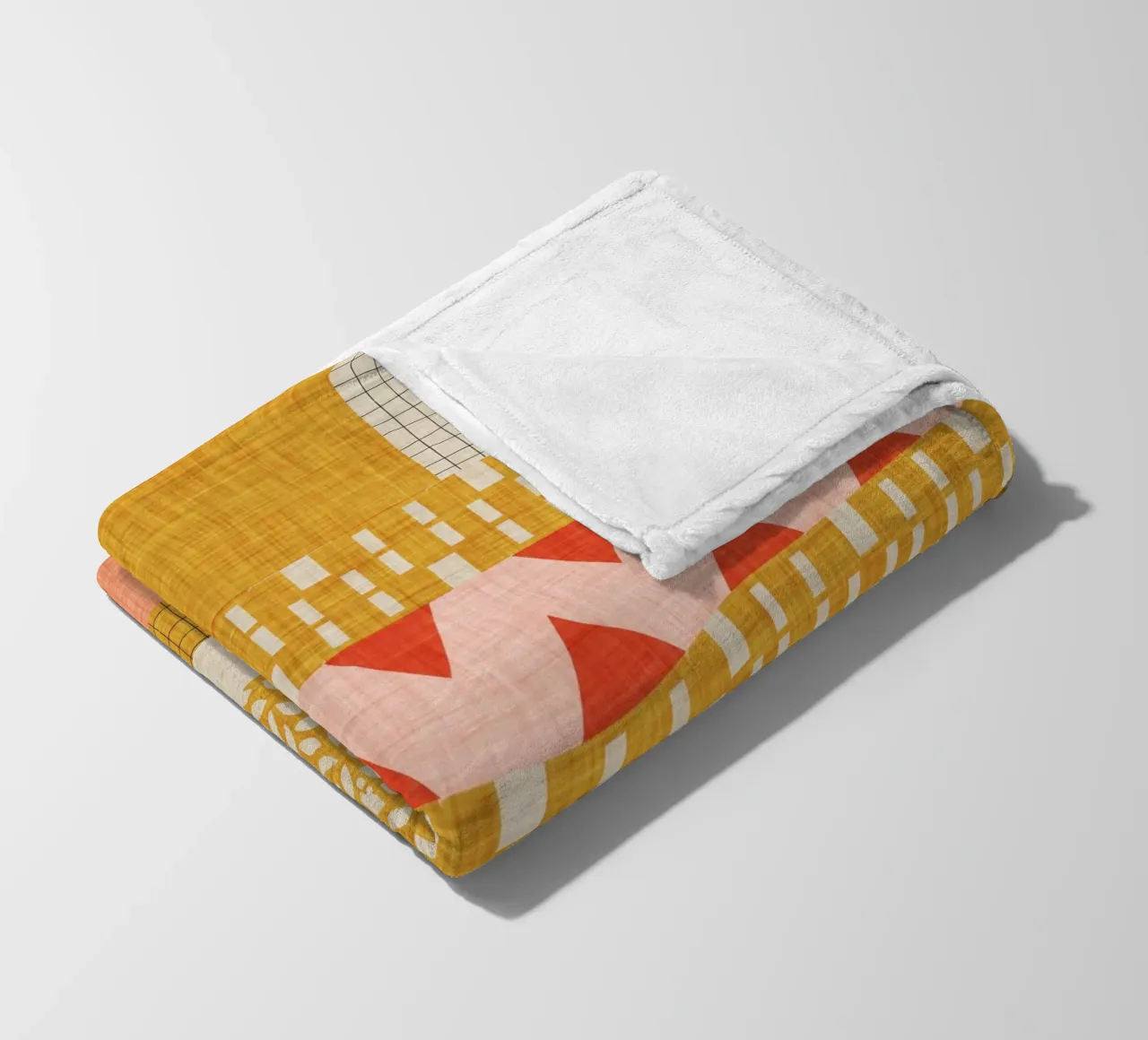 Faux-Textured Patchwork fleece blanket by susanacosta