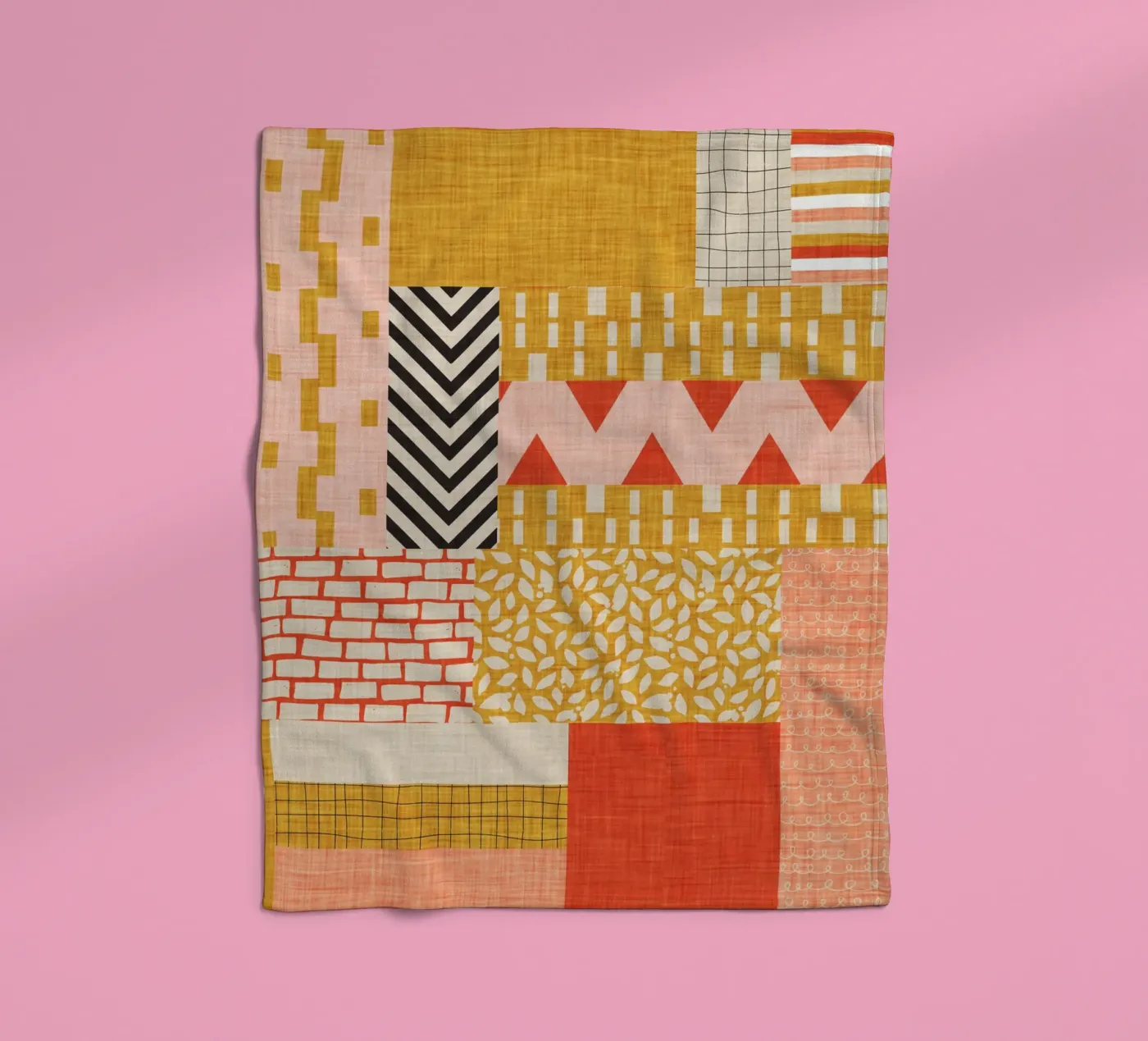 Faux-Textured Patchwork Fleecedecke von susanacosta