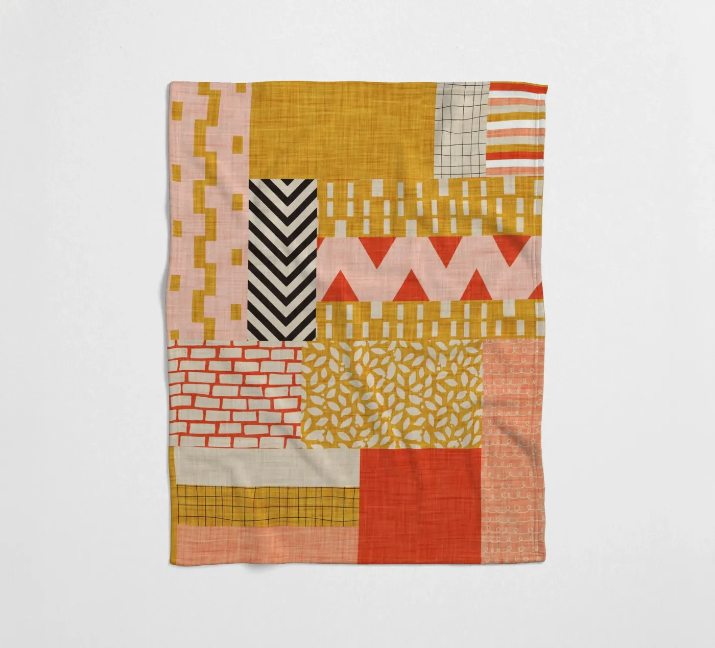 Faux-Textured Patchwork Fleecedecke von susanacosta