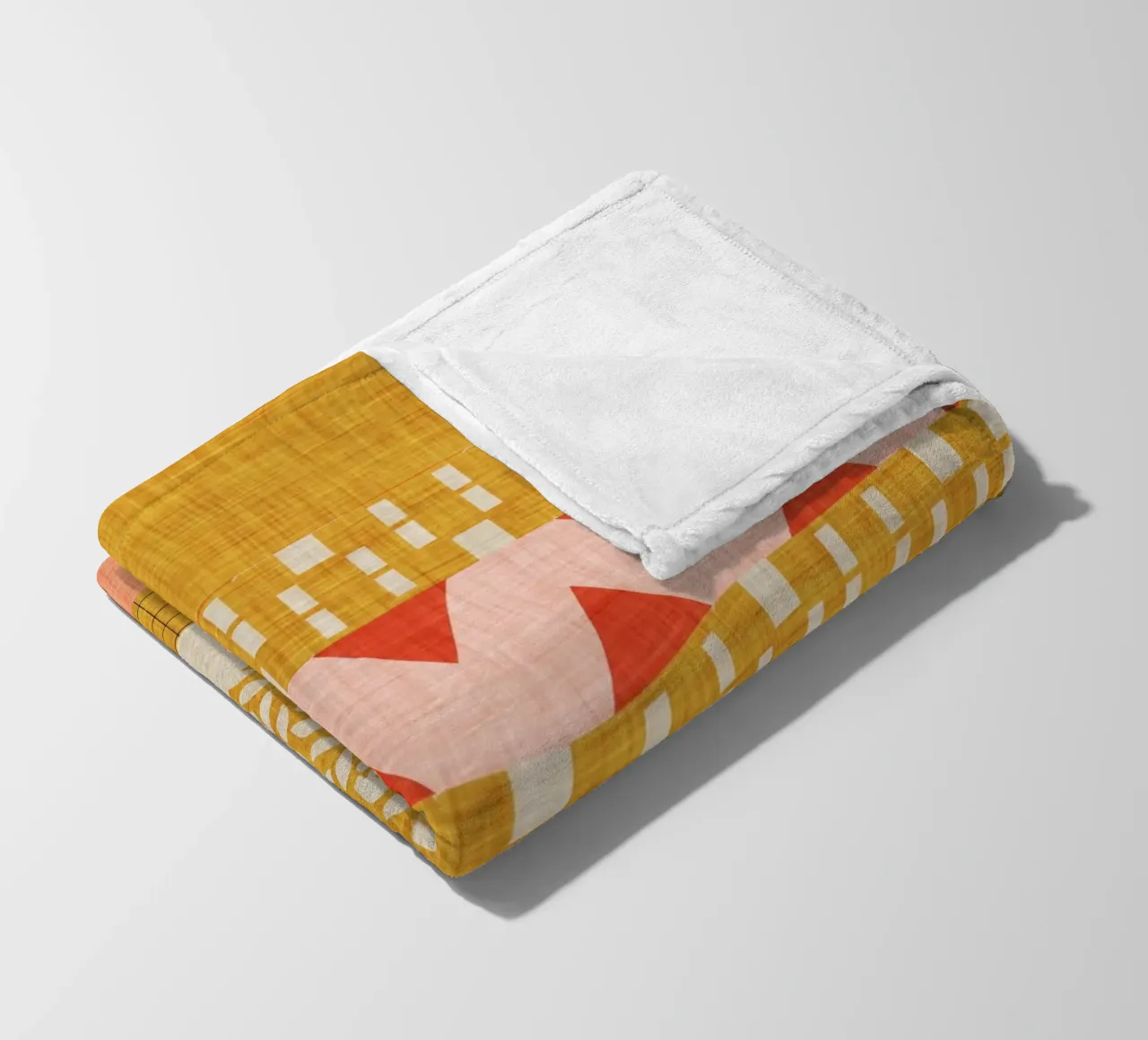 Faux-Textured Patchwork fleece blanket by susanacosta