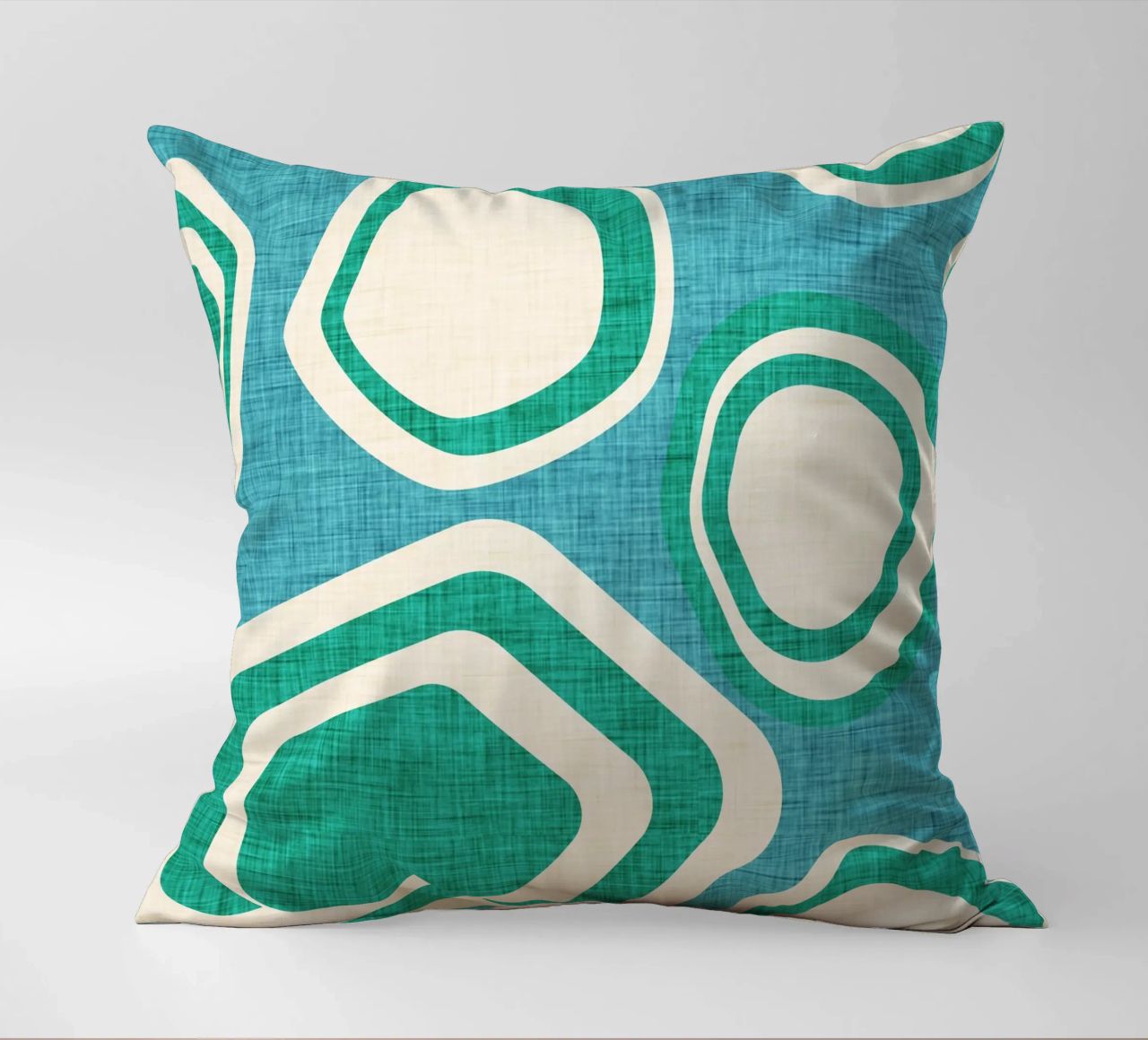 Day at the Lake Blue decorative cushion by susanacosta