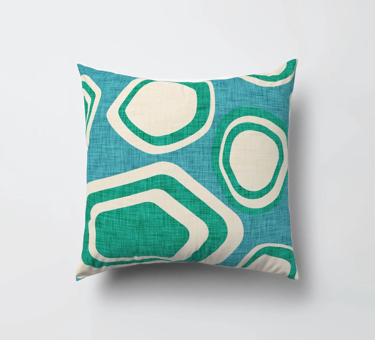 Day at the Lake Blue decorative cushion by susanacosta
