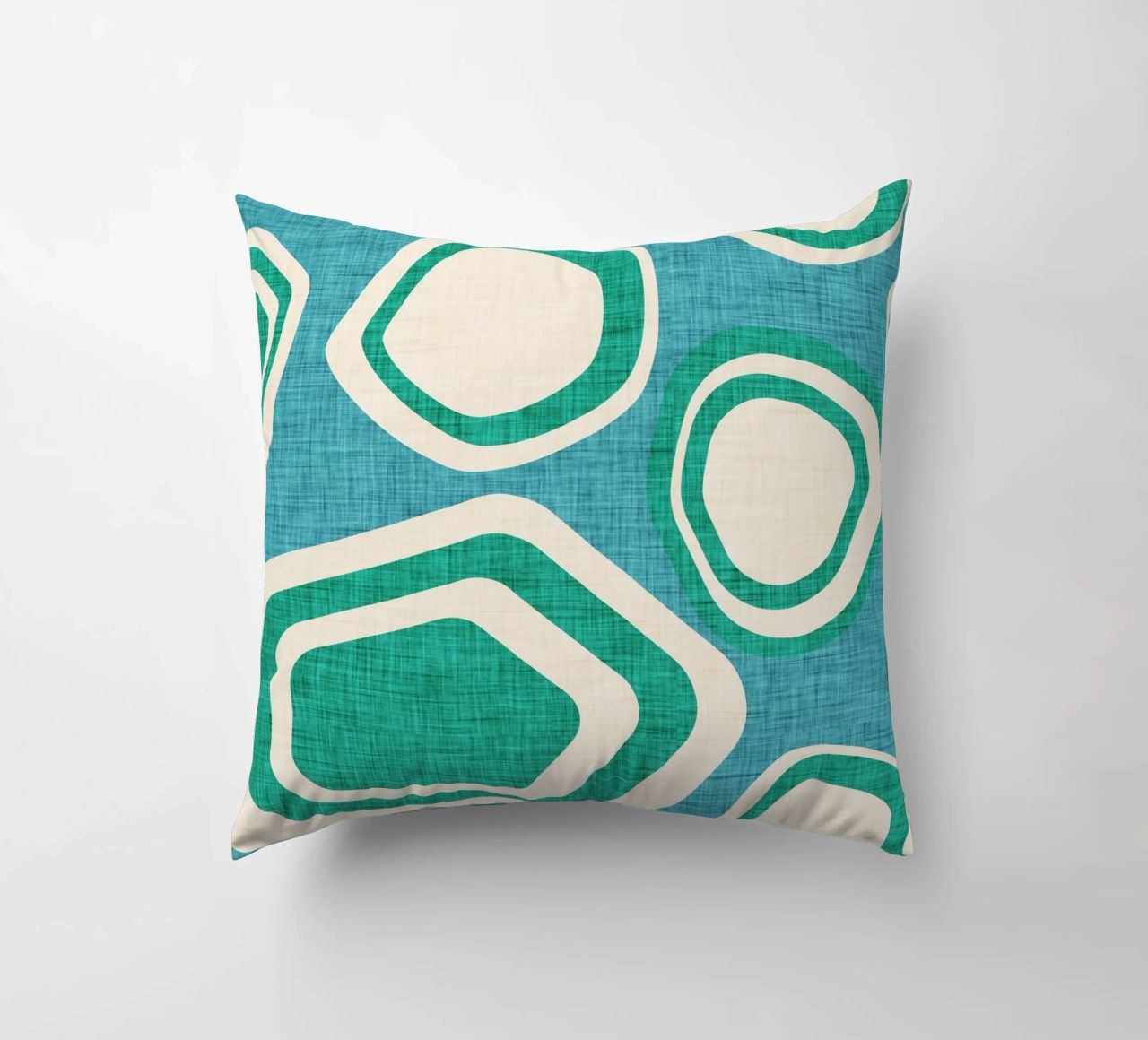 Day at the Lake Blue decorative cushion by susanacosta
