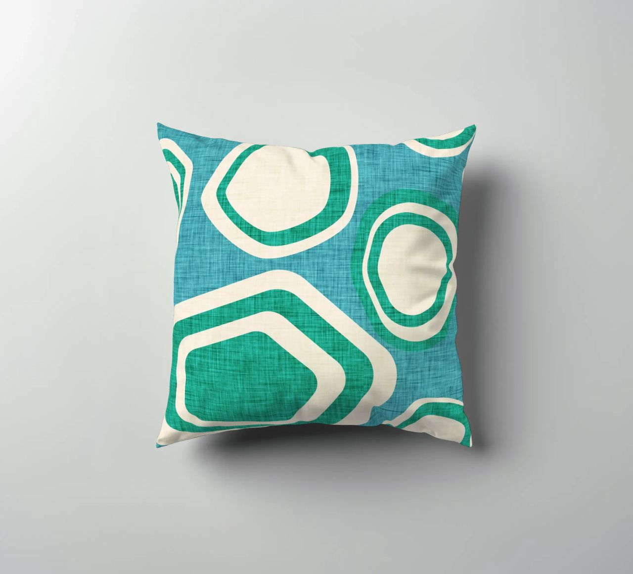 Day at the Lake Blue decorative cushion by susanacosta