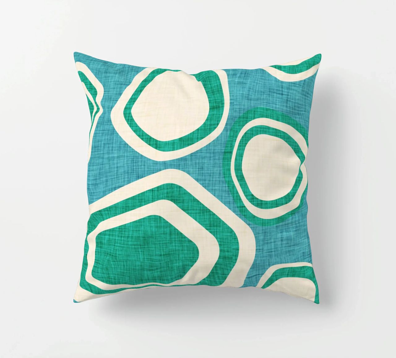 Day at the Lake Blue decorative cushion by susanacosta