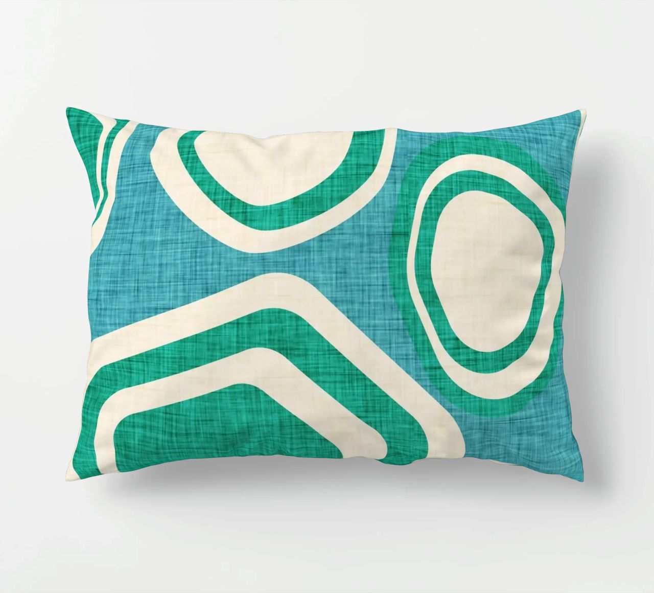 Day at the Lake Blue decorative cushion by susanacosta